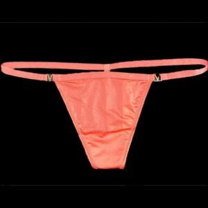 Victoria's Secret Very Sexy LOVE Smooth Satiny V string panty Ripe Papaya
